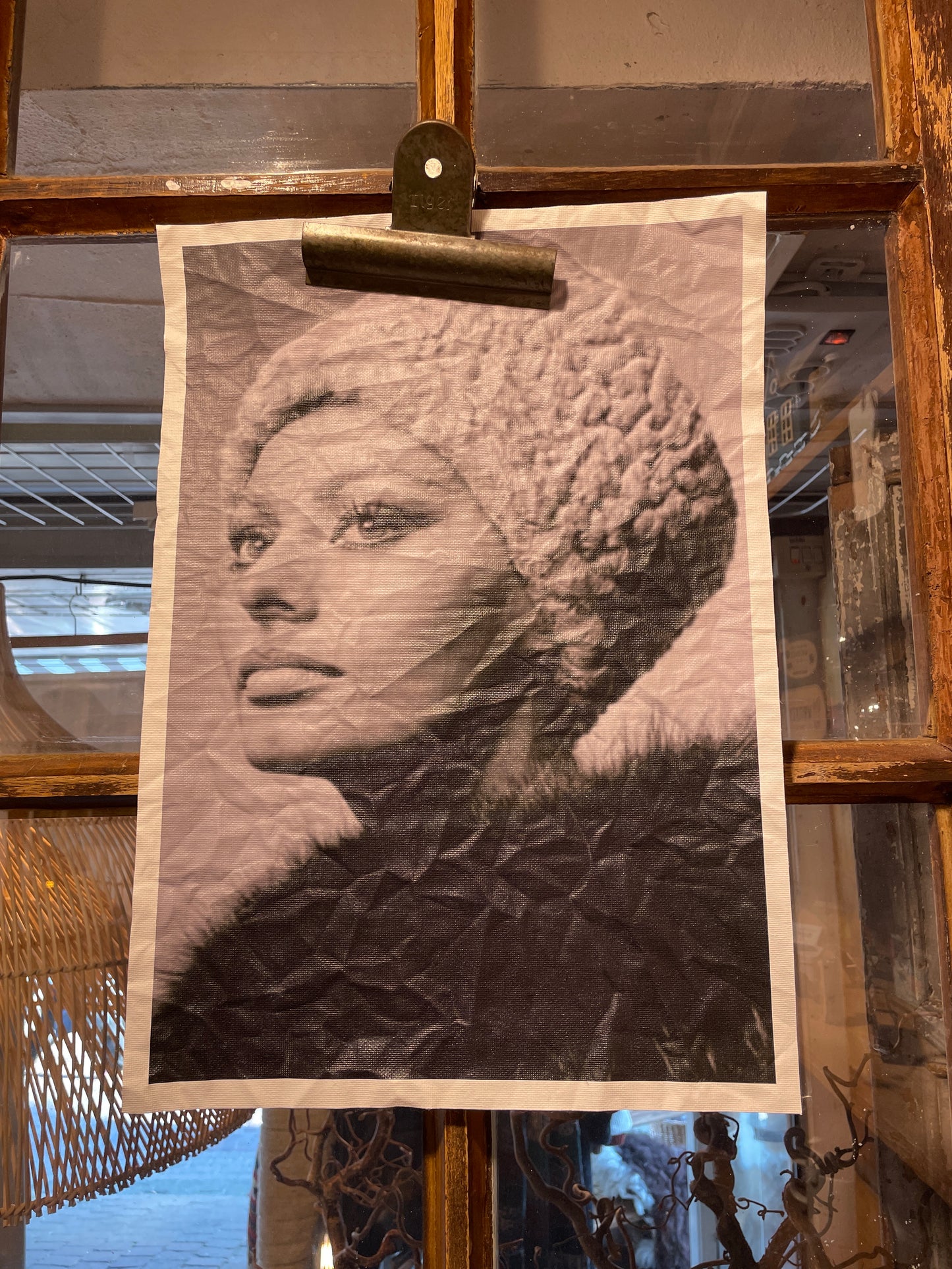 Canvas kaart Sophia Loren