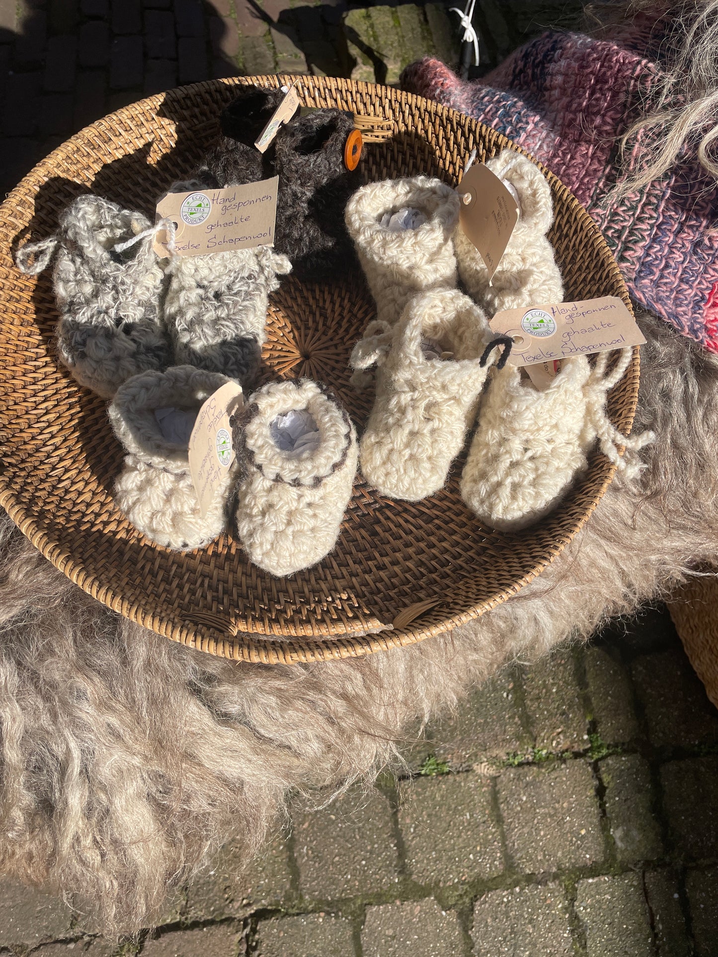 Babyslofje Texelse schapenwol